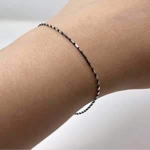 Multi Color .925 Sterling Silver Italian Bracelet, Unisex, For Her